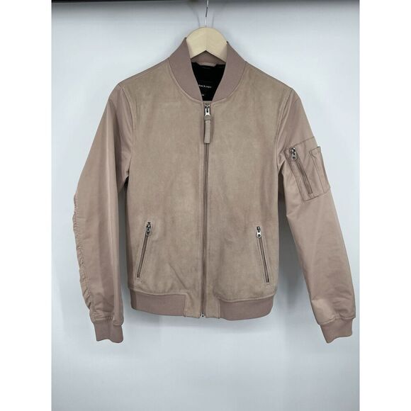 Mackage Vimka Bomber Goat Suede Dusty Pink Jacket Size Small - Picture 9 of 9